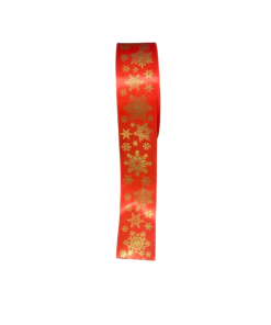Alternative view of Red Satin Snowflake Ribbon