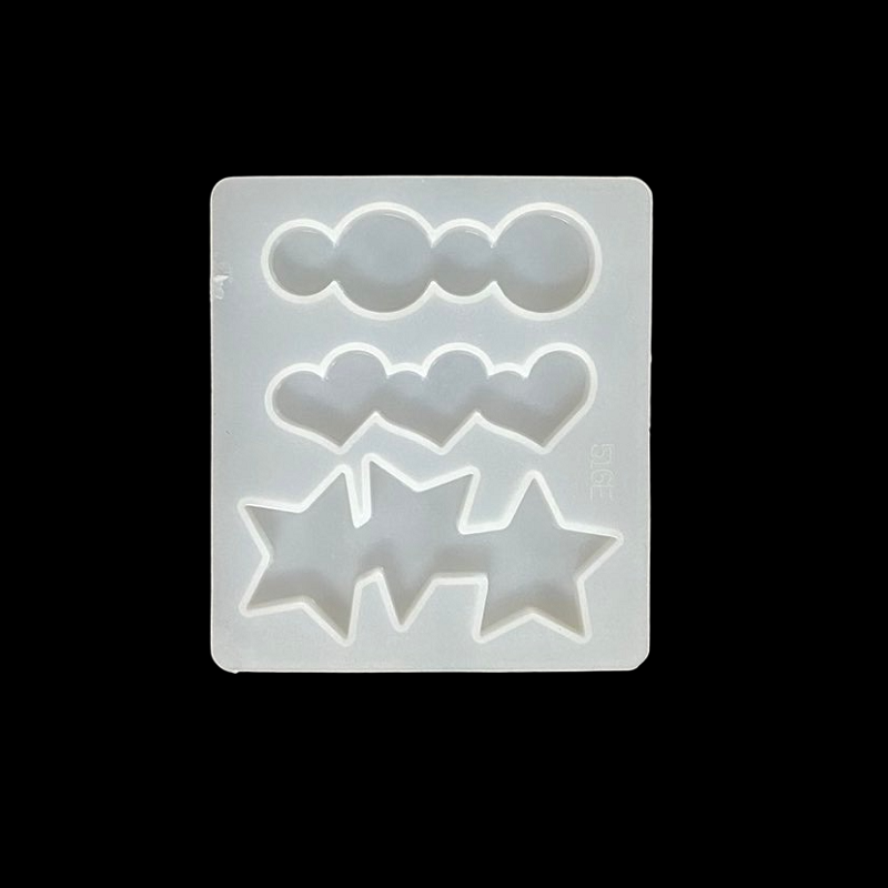 Silicone Star And Heart Shape Hair Clip Mould