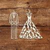 Wedding Dresses - 6 x 6 Inch Laser Cut Collage Chipboard
