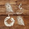 Peacock - 6x6 Inch Laser Cut Collage Chipboard