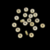 Silver With White Stone Rondelle Spacer Bead - 6 mm