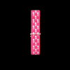 Polka Dot Printed Organza Ribbon – White With Dark Pink