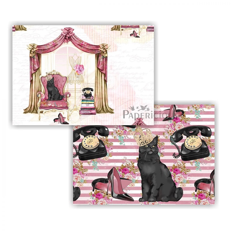 Papericious Decoupage Papers - Princess Meow