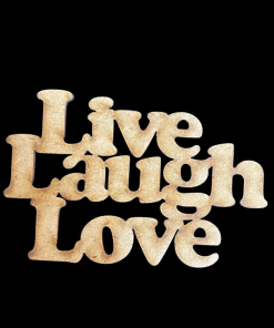 Live Laugh Love Letter Wooden Embellishments