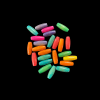 Mixed Colour Pipe Shape Wooden Beads - 20 x 8 mm