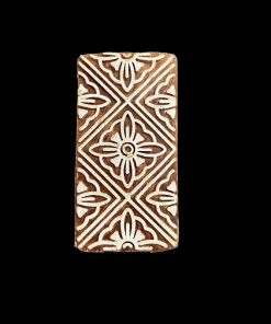Wooden Printing Block Stamp - Hand Carved Flower