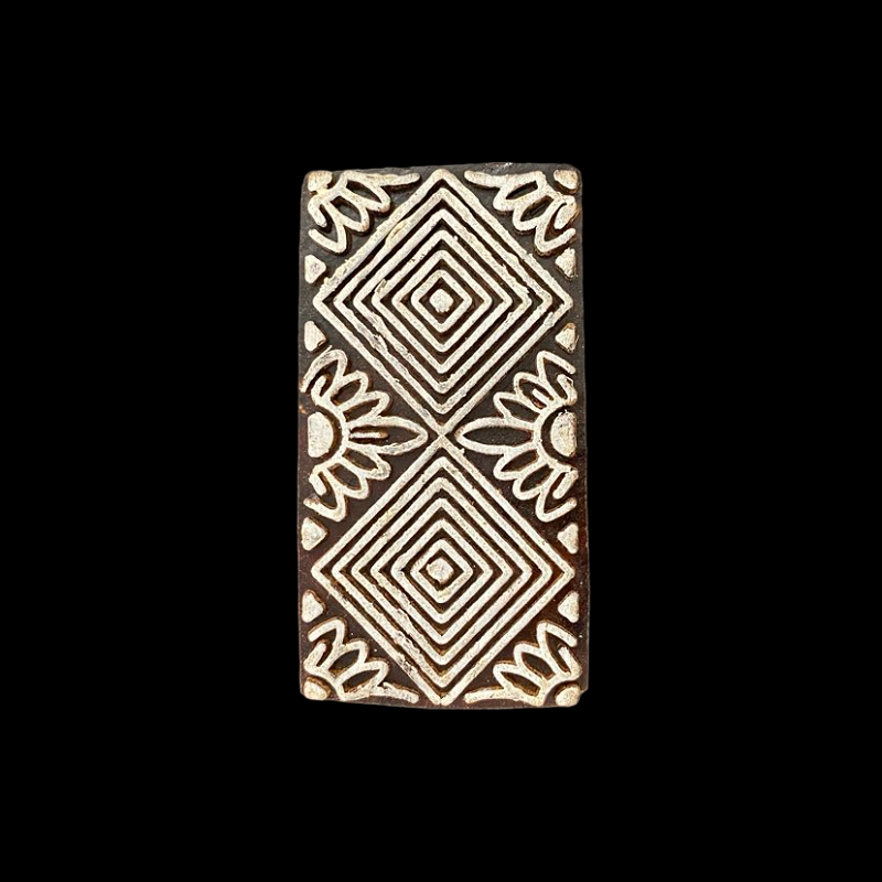 Wooden Printing Block Stamp - Rhombus Desi