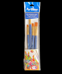 Artline Synthetic Hair Paint Flat Brush Set Of 4