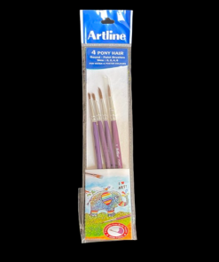 Artline Pony Hair Paint Round Brush Set Of 4