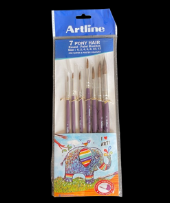 Artline Pony Hair Paint Round Brush Set Of 7