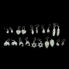 Antique Silver Mixed Design Hanging Earrings