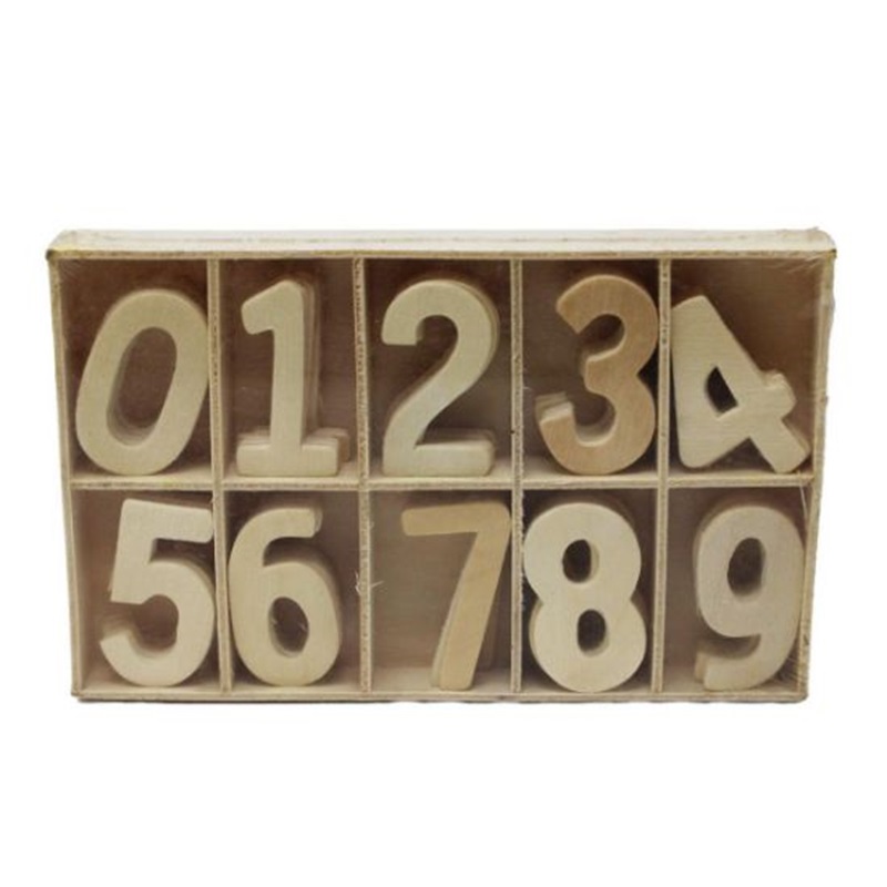 Natural Colour Wooden Numbers