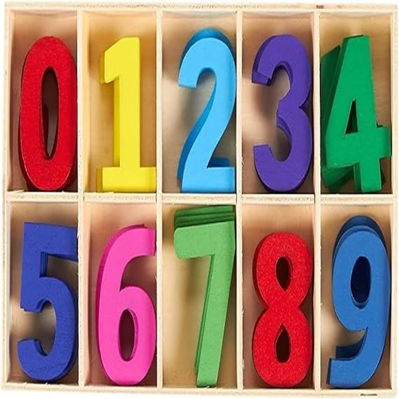 Multi Colour Wooden Numbers