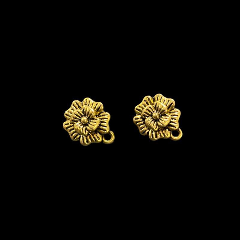 Antique Gold Double Patel Pattern Earrings