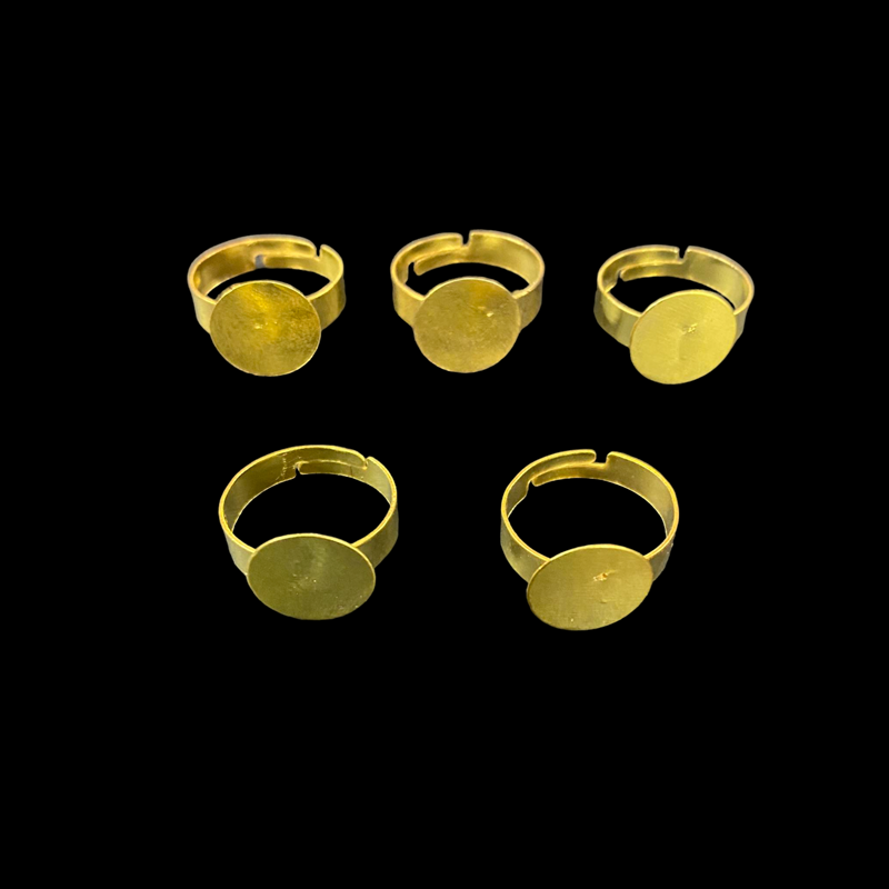 Gold Adjustable Flat Ring Bases