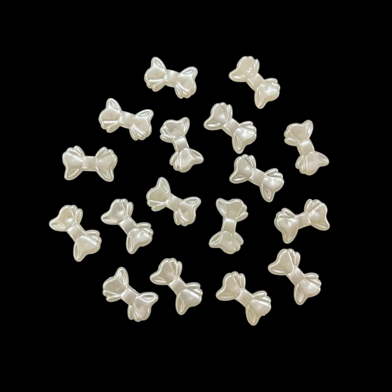 Pearl Flat Small Bow Shape Beads