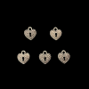 Silver Heart Lock Charm
