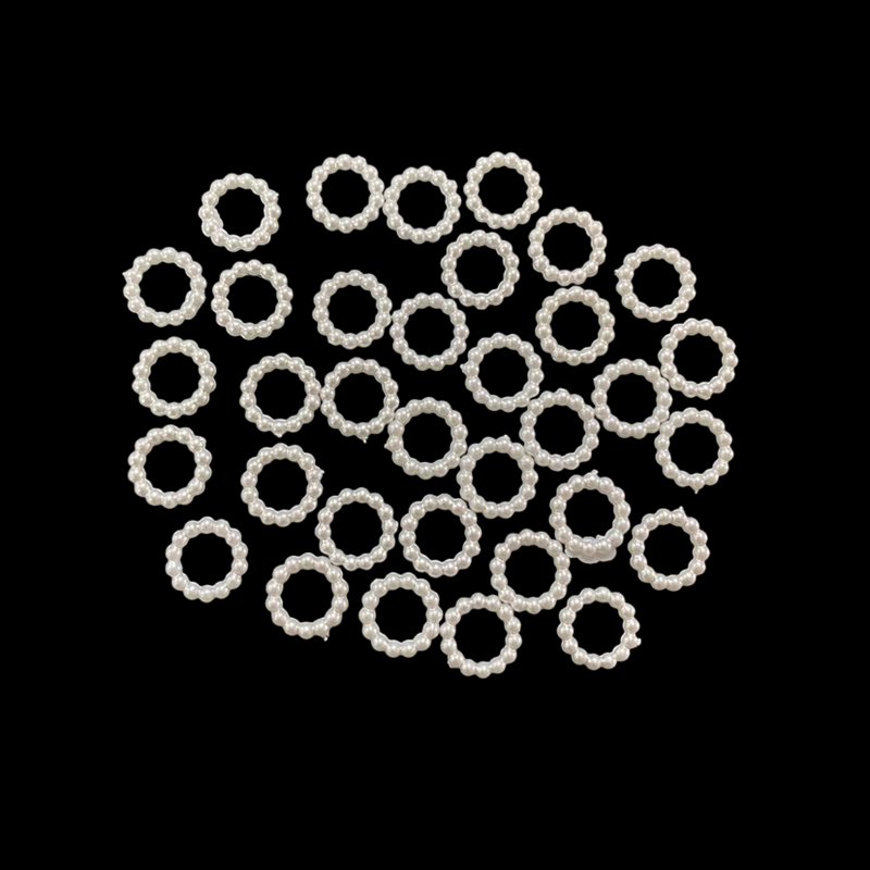Faux Pearl Round Embellishment