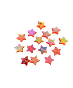 Alternative view of Acrylic Transparent Star Beads - Red