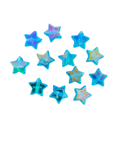 Alternative view of Acrylic Transparent Star Beads - Blue