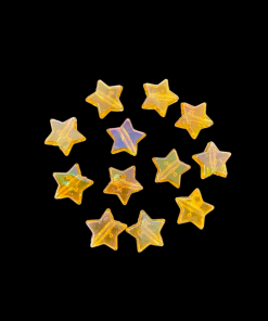 Acrylic Transparent Star Beads - Orange