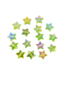 Alternative view of Acrylic Transparent Star Beads - Light Green