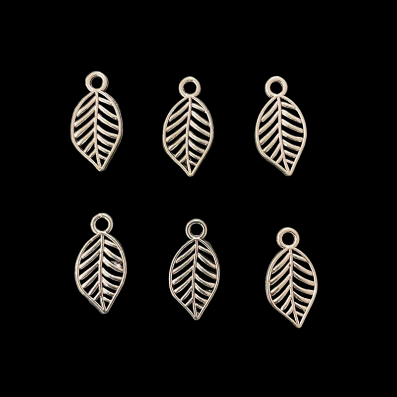 Silver Leaf Charm