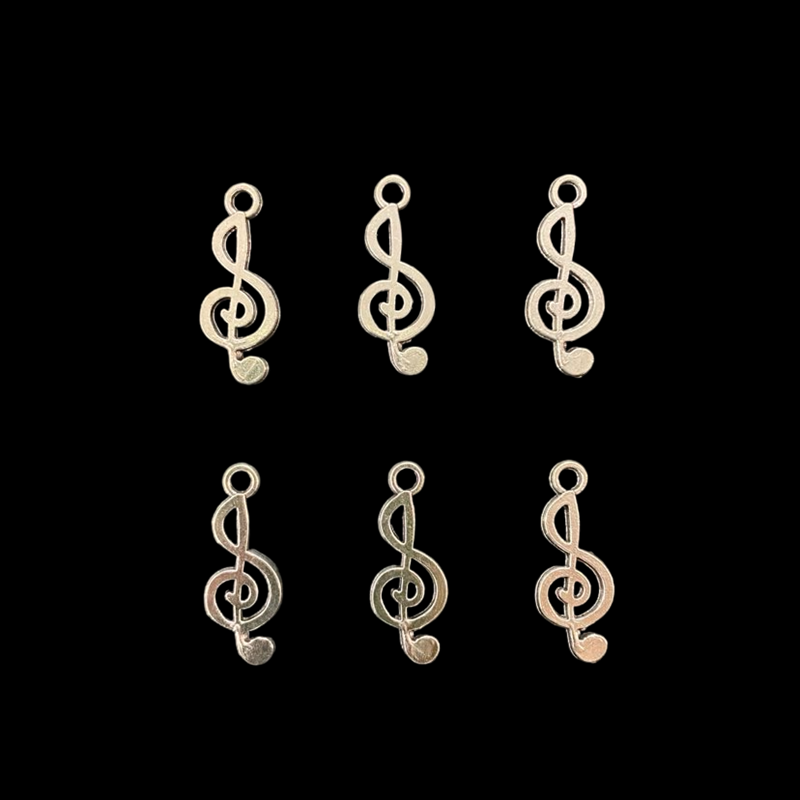 Silver Music Symbol Charm