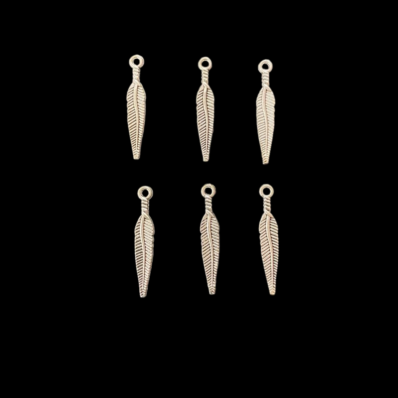 Silver Feather Charm