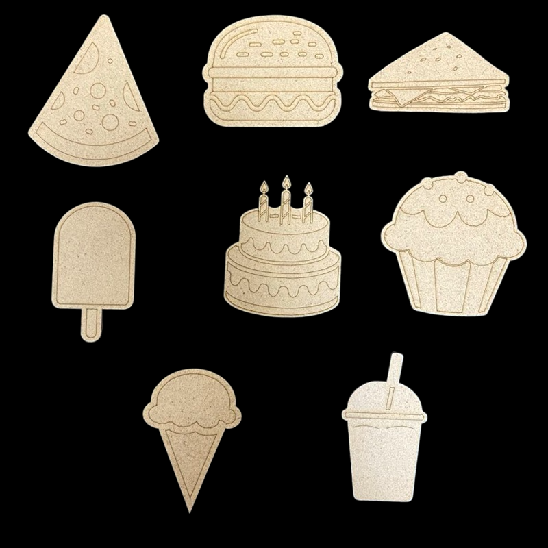 MDF Food And Dessert Cut Outs