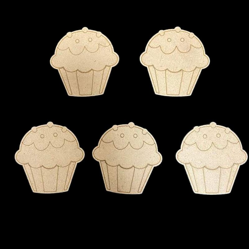 MDF Cup Cake Cut Outs