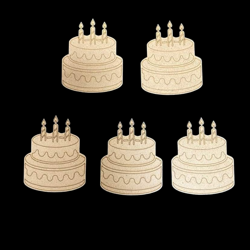 MDF Birthday Cake Cut Outs