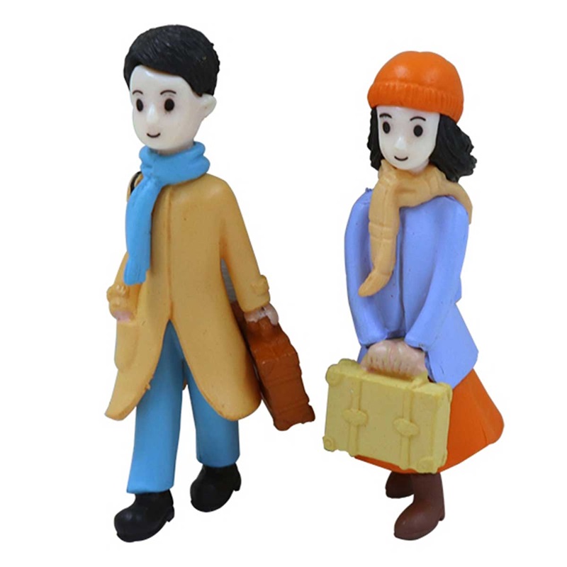 Miniature Cute Winter Couple