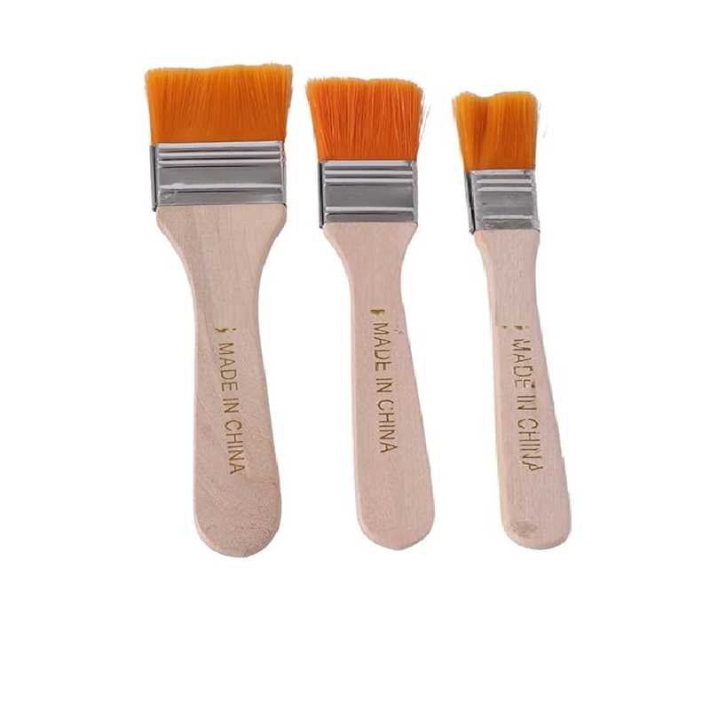 Painting Flat Brush Three Pieces Set