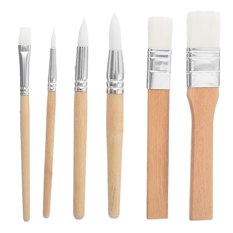 Set Of Six Pieces Of Paint Brush