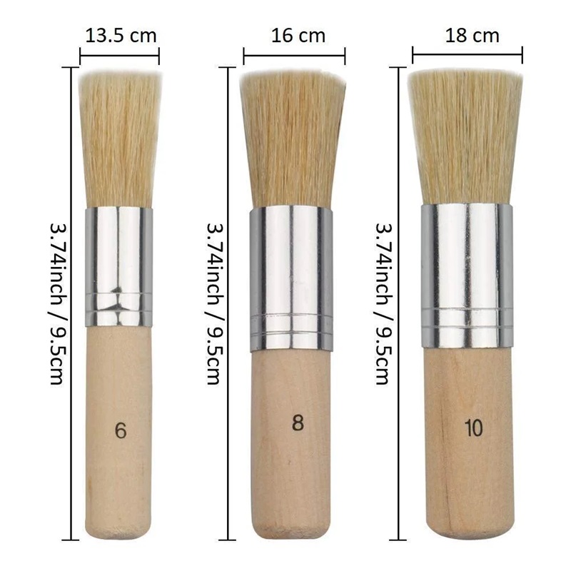 Stencil Set Of Three Brushes