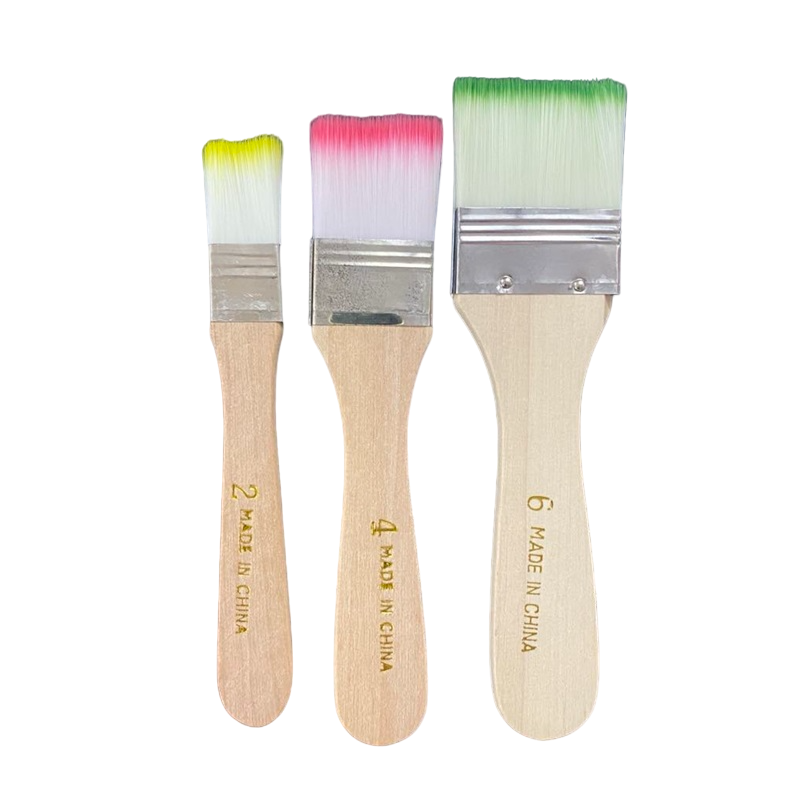 Painting Flat Brush Three Pieces Set