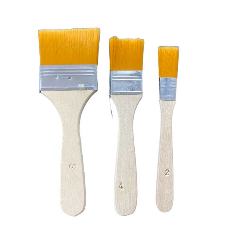 Painting Flat Brush Three Pieces Set