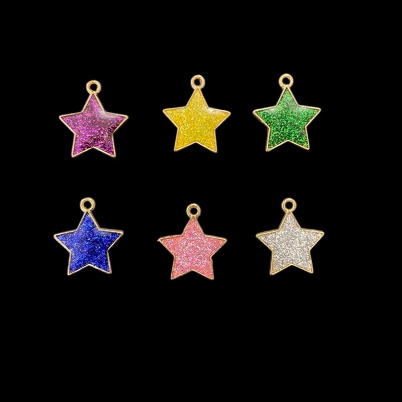 Star Glitter Charm