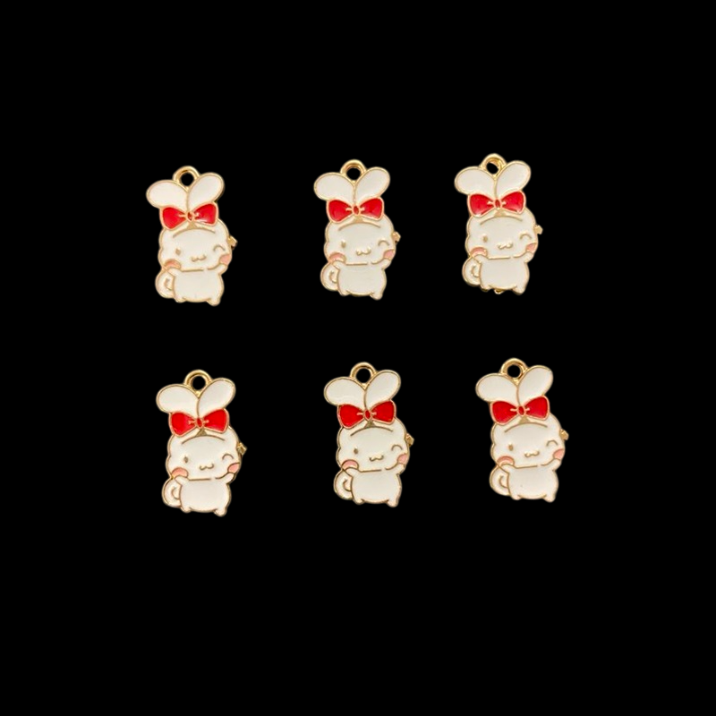 Cute Cartoon Chef Enamel Charm - Red With White