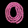 Crackle Glass Round Beads - Pink