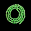 Crackle Glass Round Beads - Green