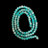Crackle Glass Round Beads - Baby Blue With White
