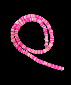 Polymer Clay Round Beads - Pink Shades