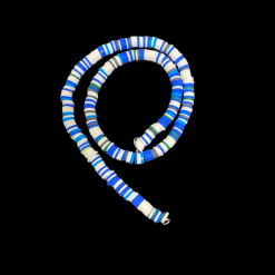 Polymer Clay Round Beads - Blue Shades