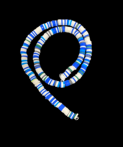 Polymer Clay Round Beads - Blue Shades