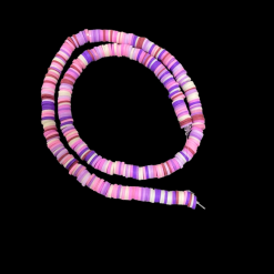 Polymer Clay Round Beads - Lavender Shades