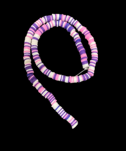 Polymer Clay Round Beads - Purple Shades