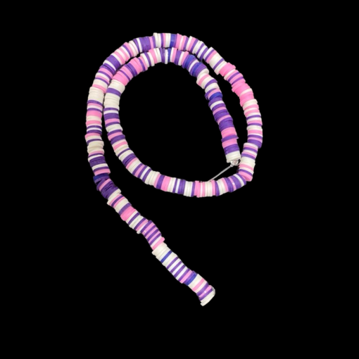 Polymer Clay Round Beads - Purple Shades
