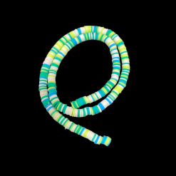 Polymer Clay Round Beads - Turquoise Shades